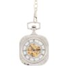 Frosted Silver SquarePocket Watch AU image 1