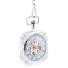 Frosted Silver SquarePocket Watch AU image 2