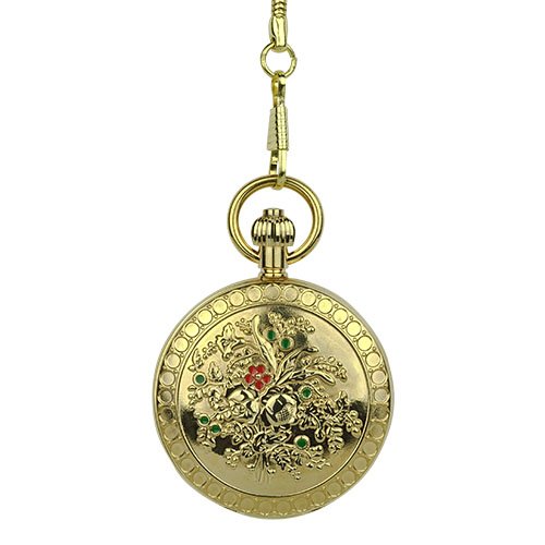 Gold Engraved Fleurs Pocket Watch AU image 1 Gold Engraved Fleurs Pocket Watch AU image 1