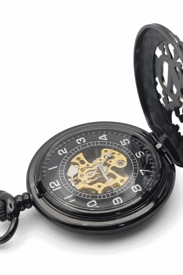 Black and Gold Dad Hunter Pocket Watch AU image 3 Black and Gold Dad Hunter Pocket Watch AU image 3