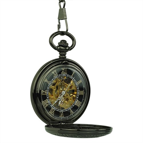 Black and Gold Hunter Pocket Watch AU image 2 Black and Gold Hunter Pocket Watch AU image 2