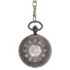 Dark Metal Black Face Half Hunter Pocket Watch AU image 1