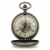 Black Numeral Brass DAD Half Hunter Pocket Watch AU image 2