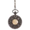 Dark Metal Half Hunter See-through Pocket Watch AU image 1