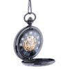 Dark Metal Half Hunter See-through Pocket Watch AU image 4