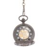 Dark Metal Half Hunter See-through Pocket Watch AU image 2