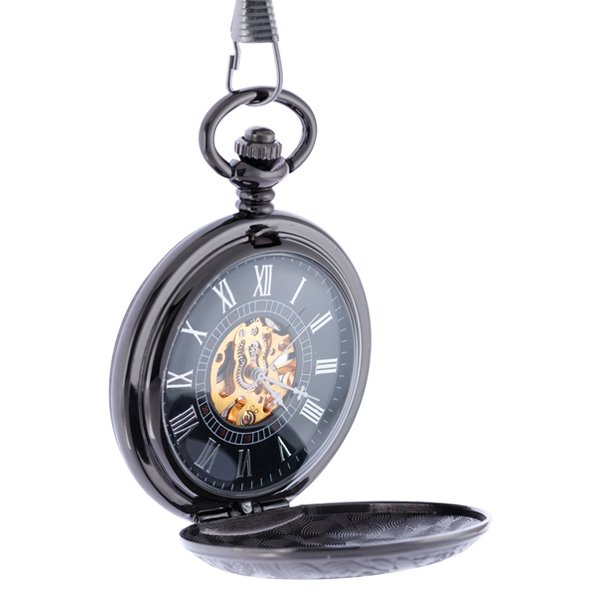 Dark Metal Swirl Half Hunter Pocket Watch AU image 4 Dark Metal Swirl Half Hunter Pocket Watch AU image 4