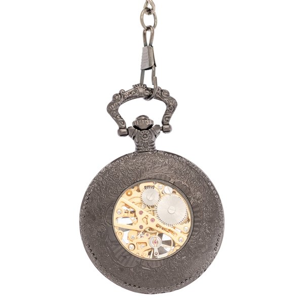 Dark Metal Ribcage Half Hunter Pocket Watch AU image 3 Dark Metal Ribcage Half Hunter Pocket Watch AU image 3