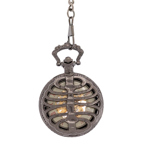 Dark Metal Ribcage Half Hunter Pocket Watch AU image 1 Dark Metal Ribcage Half Hunter Pocket Watch AU image 1