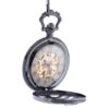 Dark Metal Ribcage Half Hunter Pocket Watch AU image 4