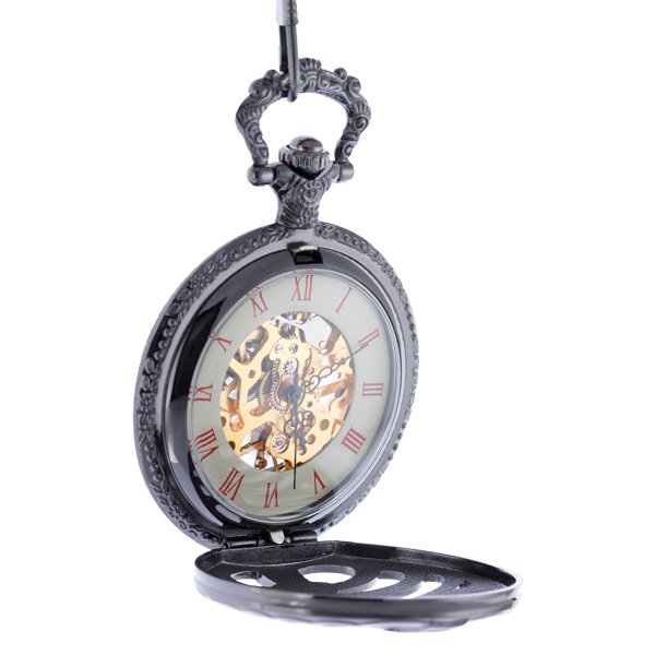 Dark Metal Ribcage Half Hunter Pocket Watch AU image 4 Dark Metal Ribcage Half Hunter Pocket Watch AU image 4