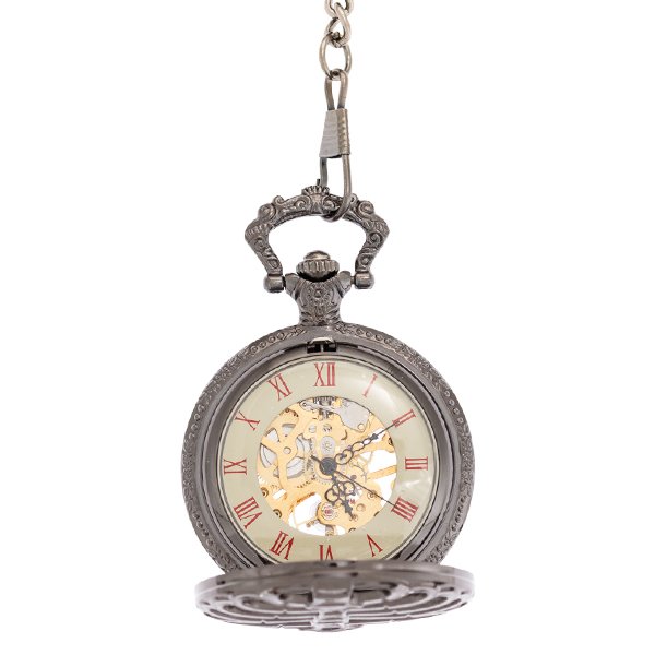 Dark Metal Ribcage Half Hunter Pocket Watch AU image 2 Dark Metal Ribcage Half Hunter Pocket Watch AU image 2