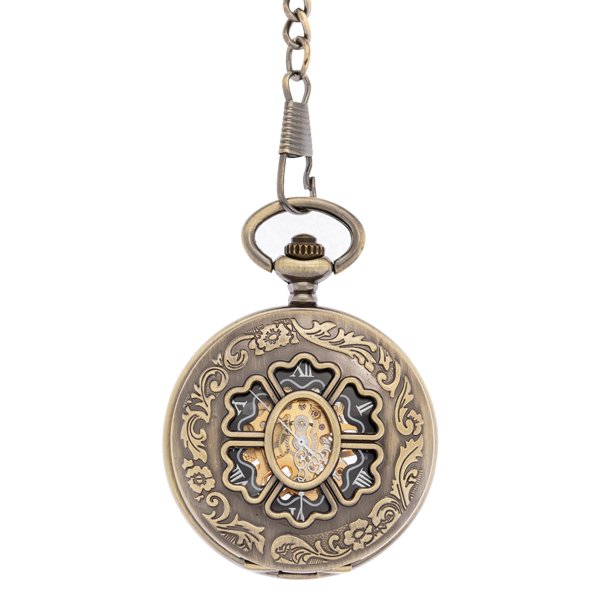 Oval Centre Flower Half Hunter Pocket Watch AU image 1 Oval Centre Flower Half Hunter Pocket Watch AU image 1