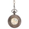 Dark Metal Intricate Framing Half Hunter Pocket Watch AU image 3