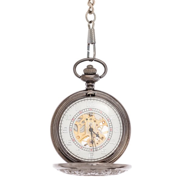 Dark Metal Intricate Framing Half Hunter Pocket Watch AU image 2 Dark Metal Intricate Framing Half Hunter Pocket Watch AU image 2