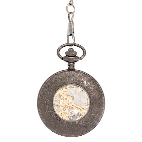 Black Daisy With Triangles Half Hunter Pocket Watch AU image 3 Black Daisy With Triangles Half Hunter Pocket Watch AU image 3
