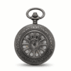 Dark Metal Wavy Daisy Half Hunter Pocket Watch AU image 1
