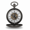 Dark Metal Wavy Daisy Half Hunter Pocket Watch AU image 2