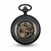 Dark Metal Wavy Daisy Half Hunter Pocket Watch AU image 4