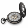 Dark Metal Wavy Daisy Half Hunter Pocket Watch AU image 3