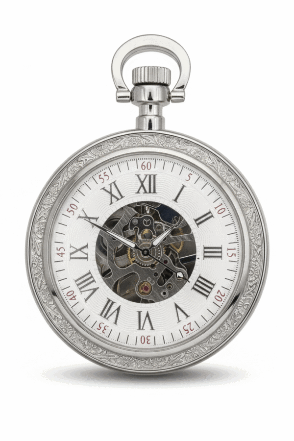 Silver Ring Pocket Watch | FOB & Co AU image 1 Silver Ring Pocket Watch | FOB & Co AU image 1