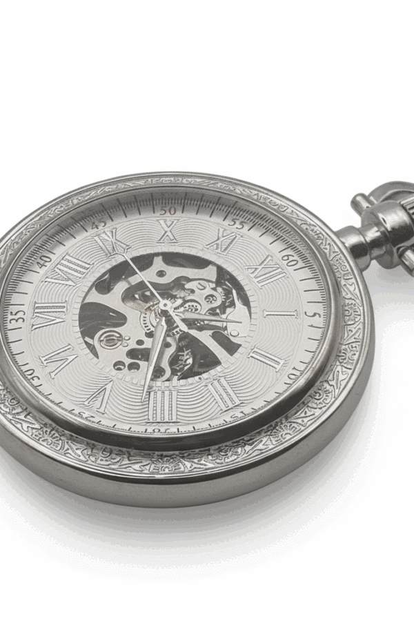 Silver Ring Pocket Watch | FOB & Co AU image 2 Silver Ring Pocket Watch | FOB & Co AU image 2