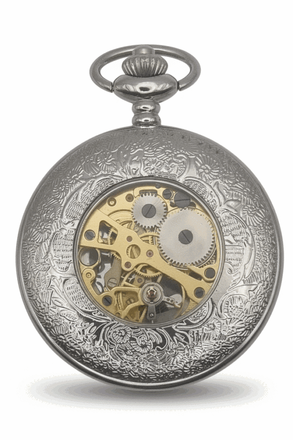 Silver Ringlets All Over Half Hunter Pocket Watch AU image 4 Silver Ringlets All Over Half Hunter Pocket Watch AU image 4