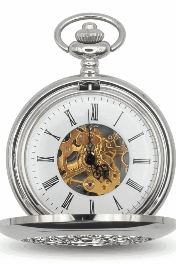 Silver Ringlets All Over Half Hunter Pocket Watch AU image 2 Silver Ringlets All Over Half Hunter Pocket Watch AU image 2