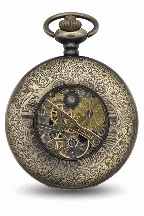 Brass Four Dagger Half Hunter Pocket Watch AU image 3