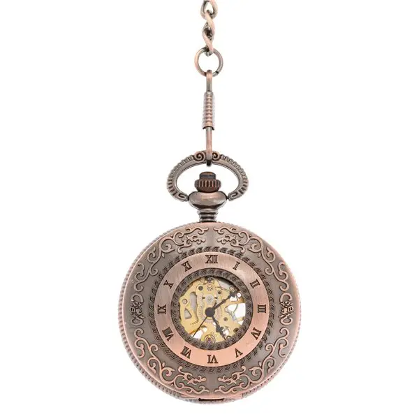 Brass Antique Finished Half Hunter Pocket Watch