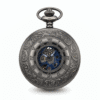 Wavy Black Half Hunter Pocket Watch With Blue AU image 1