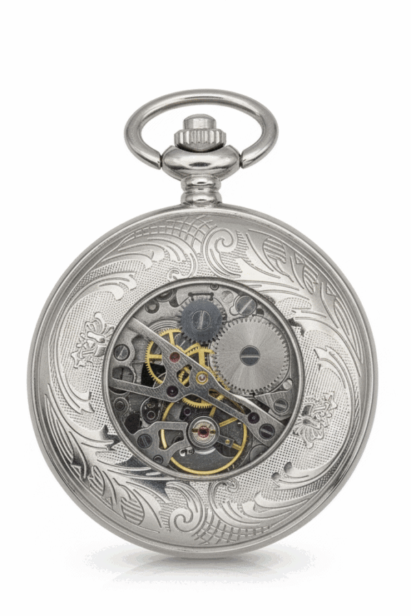 Silver Streak Hunter Pocket Watch AU image 4 Silver Streak Hunter Pocket Watch AU image 4