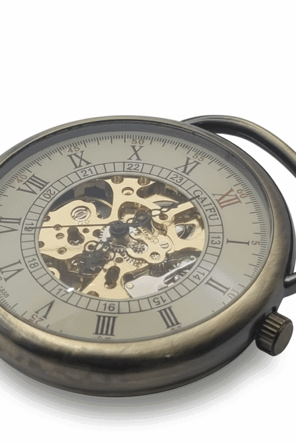 Leather Strapped Gold Pocket Watch AU image 2 Leather Strapped Gold Pocket Watch AU image 2