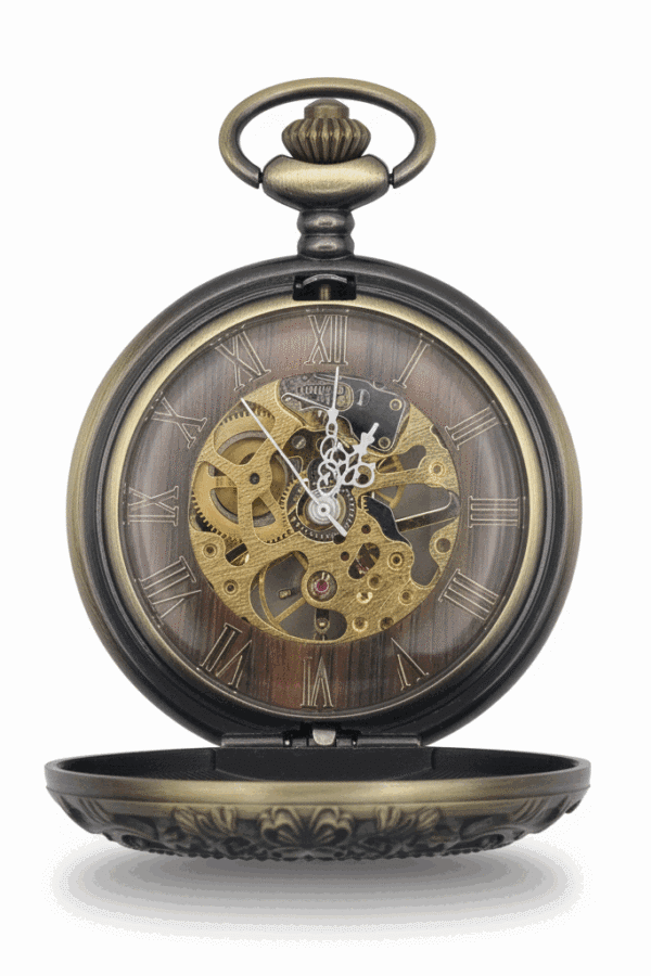 Antique Brass Half Hunter Fob Watch AU image 2 Antique Brass Half Hunter Fob Watch AU image 2