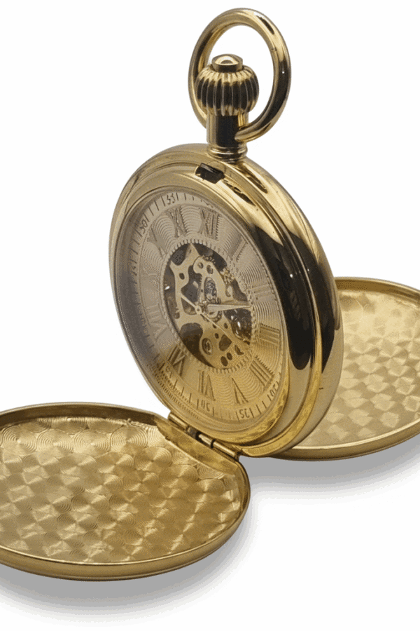 Polished Gold Double Hunter Fob Watch AU image 6 Polished Gold Double Hunter Fob Watch AU image 6