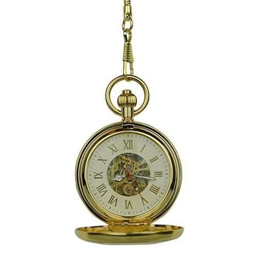 Golden Double Hunter Fob Watch AU image 1 Golden Double Hunter Fob Watch AU image 1