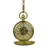 Polished Gold Floral Spheres Hunter Fob Watch AU image 1