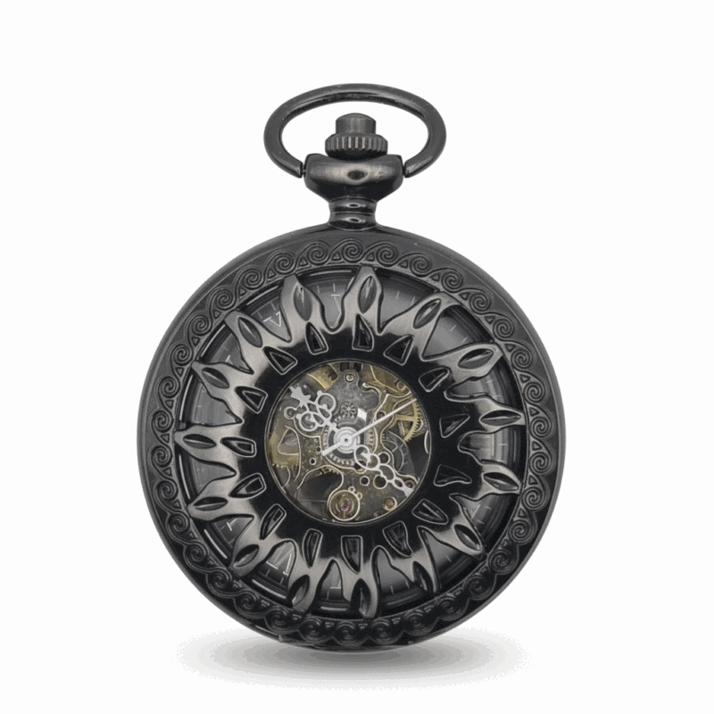 Black Sunspear Demi Hunter Fob Watch