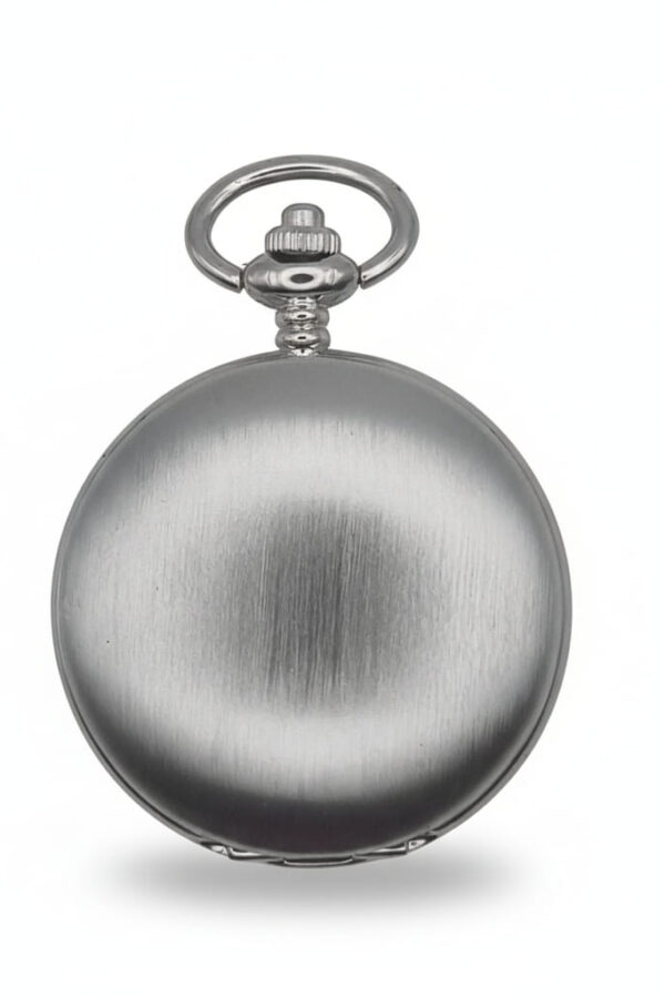 Brushed Silver Hunter Fob Watch AU image 2 Brushed Silver Hunter Fob Watch AU image 2