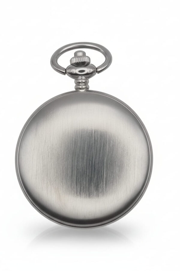Brushed Silver Hunter Fob Watch AU image 4 Brushed Silver Hunter Fob Watch AU image 4