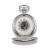 Brushed Silver Hunter Fob Watch AU image 1