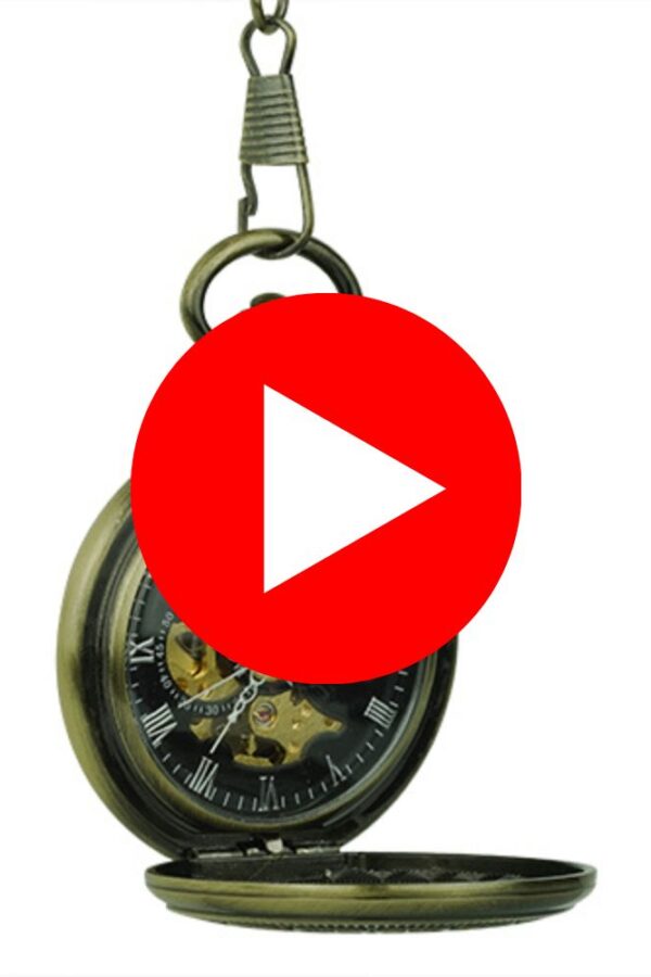 Brushed Silver Hunter Fob Watch AU image 5 Brushed Silver Hunter Fob Watch AU image 5