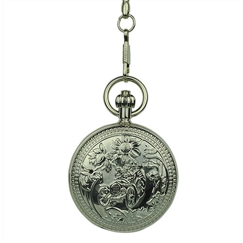 Silver Vintage Car Hunter Fob Watch AU image 2 Silver Vintage Car Hunter Fob Watch AU image 2