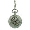 Silver Vintage Wheel Hunter Fob Watch AU image 2