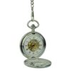 Silver Vintage Wheel Hunter Fob Watch AU image 3