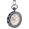 Clear View Dark Silver And Gold Pocket Watch AU image 2