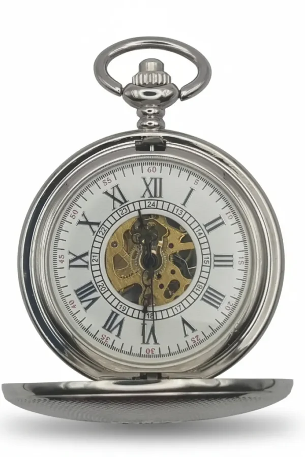 Polished Silver Hunter Fob Watch AU image 2 Polished Silver Hunter Fob Watch AU image 2