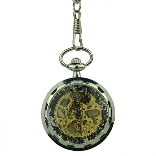 Silver Gear Open Dial Pocket Watch AU image 1 Silver Gear Open Dial Pocket Watch AU image 1