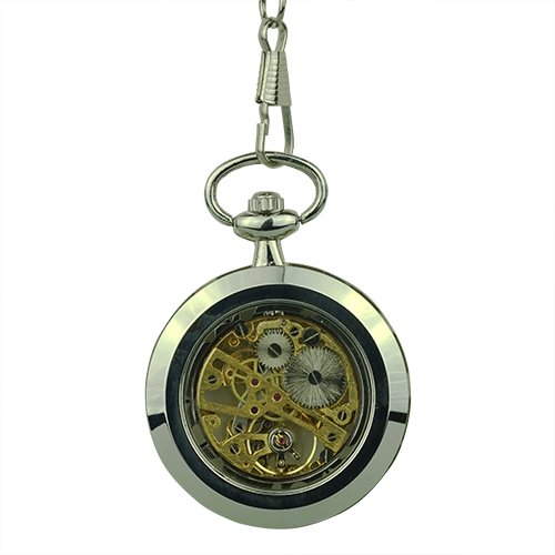 Silver Gear Open Dial Pocket Watch AU image 2 Silver Gear Open Dial Pocket Watch AU image 2