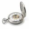 Classic Silver Crest Hunter Pocket Watch product image